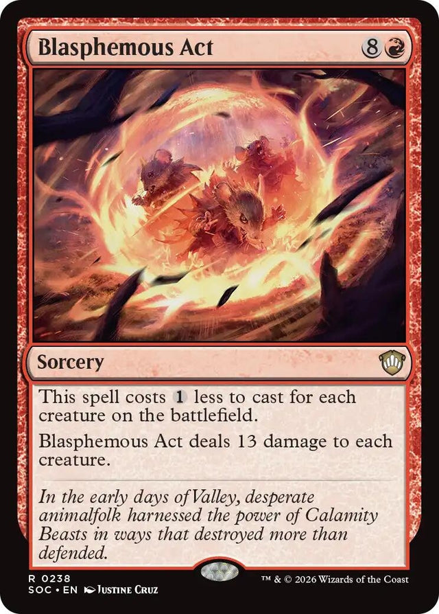 Image for Blasphemous Act (238) (Commander: Secrets of Strixhaven) - Magic: The Gathering