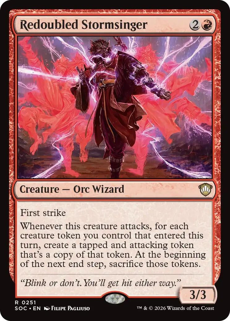 Image for Redoubled Stormsinger (251) (Commander: Secrets of Strixhaven) - Magic: The Gathering