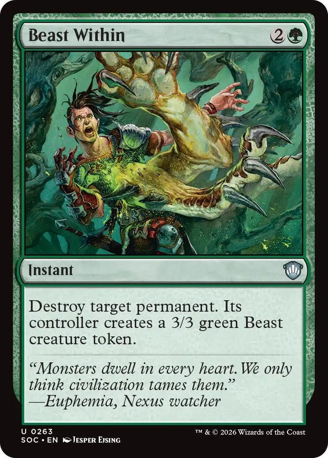 Image for Beast Within (263) (Commander: Secrets of Strixhaven) - Magic: The Gathering