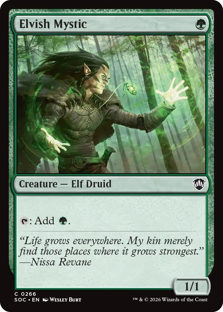 Image for Elvish Mystic (266) (Commander: Secrets of Strixhaven) - Magic: The Gathering
