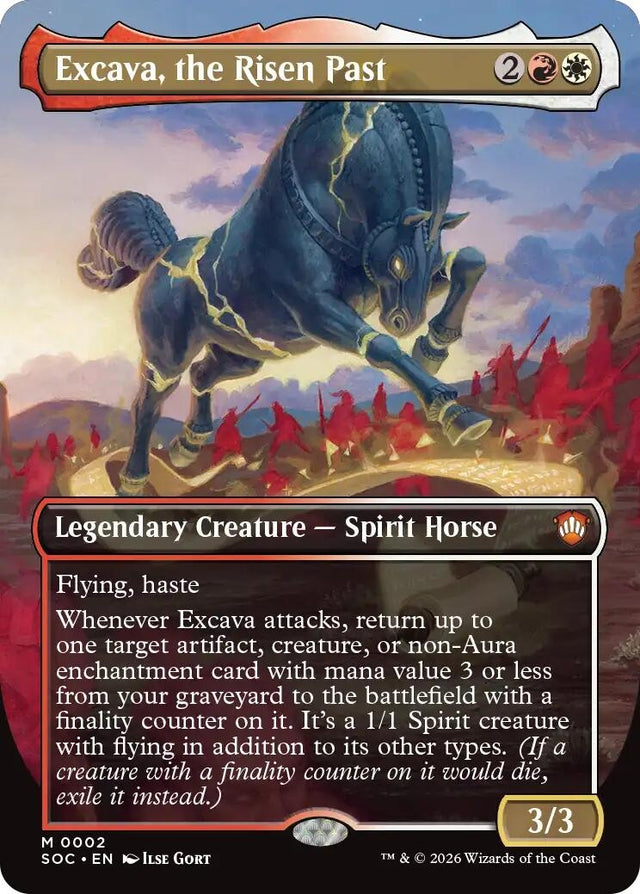 Image for Excava, the Risen Past (Borderless) (2) (Foil) (Commander: Secrets of Strixhaven) - Magic: The Gathering