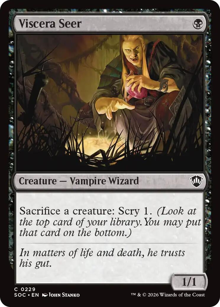 Image for Viscera Seer (229) (Commander: Secrets of Strixhaven) - Magic: The Gathering