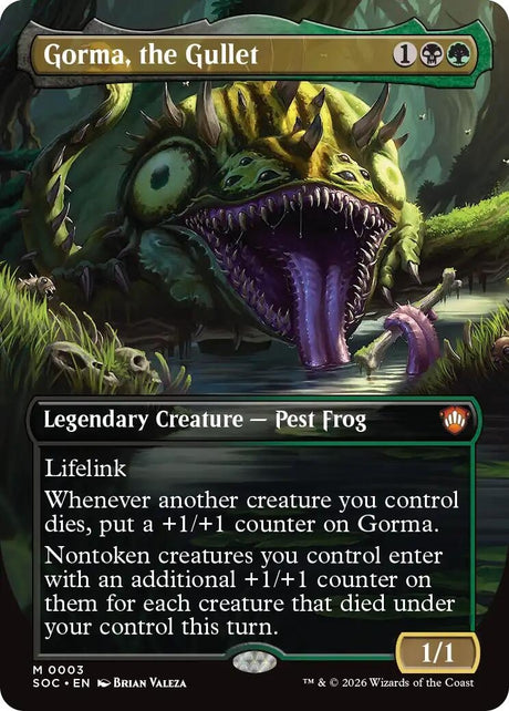 Image for Gorma, the Gullet (Borderless) (3) (Foil) (Commander: Secrets of Strixhaven) - Magic: The Gathering