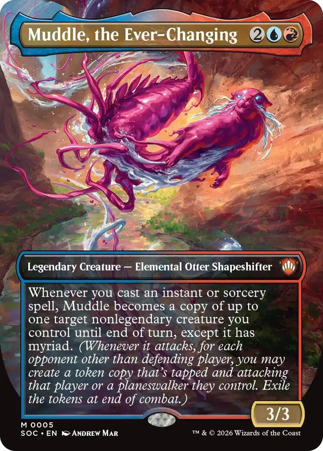 Image for Muddle, the Ever-Changing (Borderless) (5) (Commander: Secrets of Strixhaven) - Magic: The Gathering