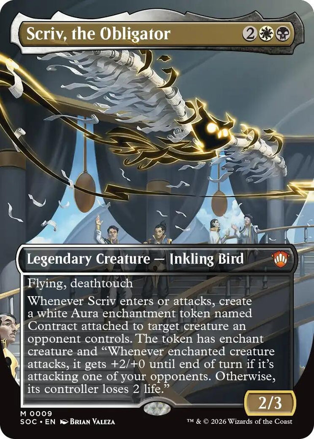 Image for Scriv, the Obligator (Borderless) (9) (Foil) (Commander: Secrets of Strixhaven) - Magic: The Gathering
