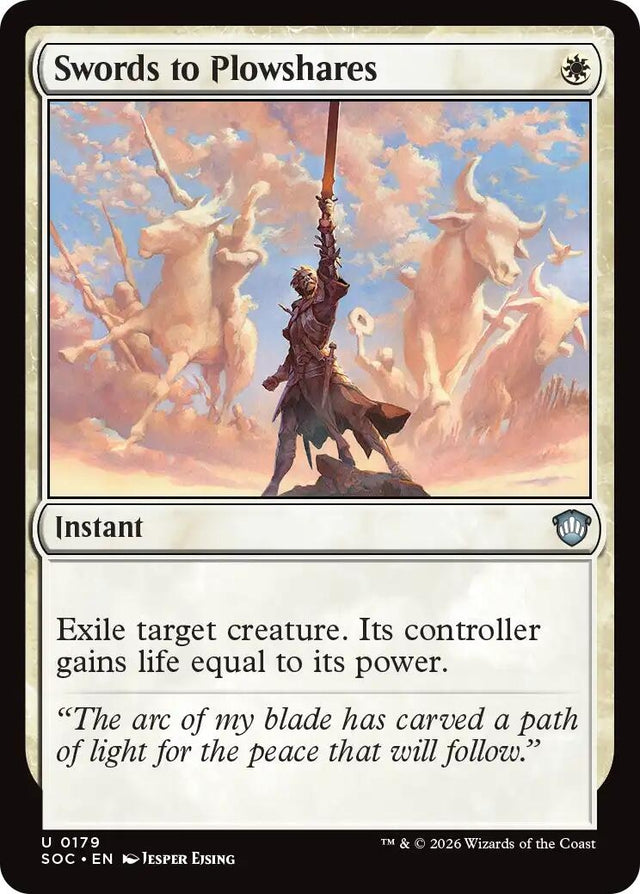 Image for Swords to Plowshares (179) (Commander: Secrets of Strixhaven) - Magic: The Gathering