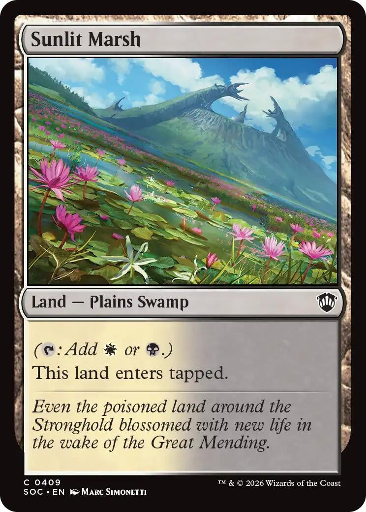 Image for Sunlit Marsh (409) (Commander: Secrets of Strixhaven) - Magic: The Gathering