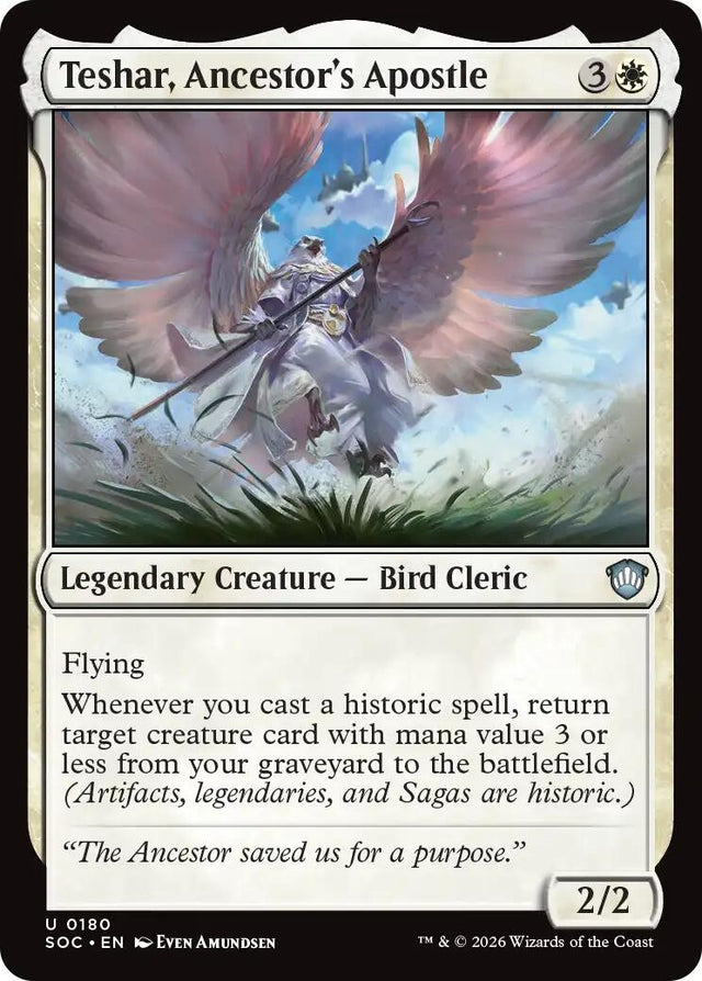 Image for Teshar, Ancestor's Apostle (180) (Commander: Secrets of Strixhaven) - Magic: The Gathering