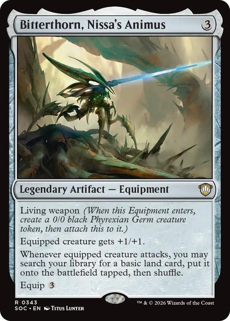 Image for Bitterthorn, Nissa's Animus (343) (Commander: Secrets of Strixhaven) - Magic: The Gathering
