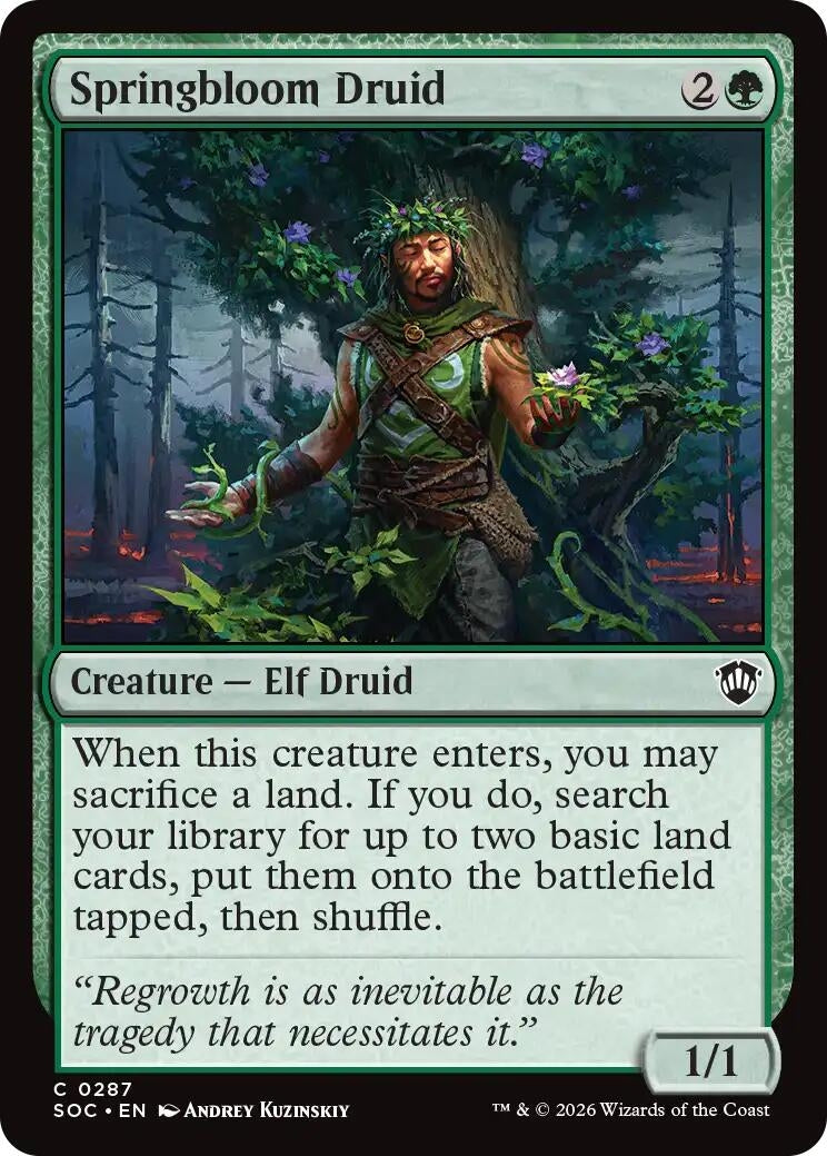 Image for Springbloom Druid (287) (Commander: Secrets of Strixhaven) - Magic: The Gathering