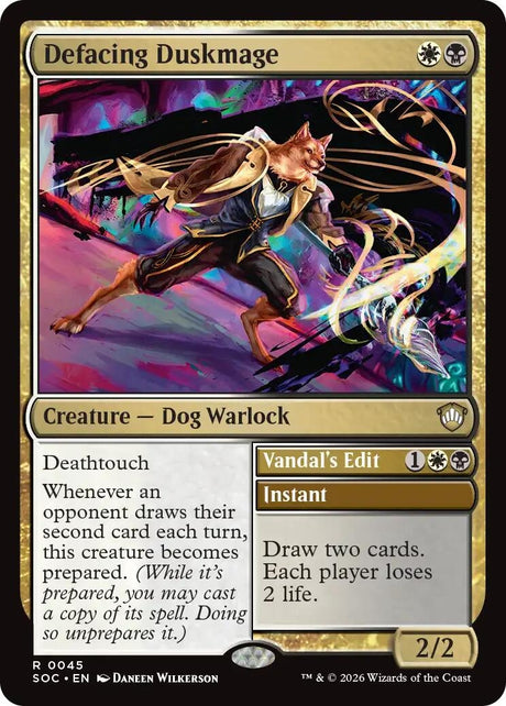 Image for Defacing Duskmage (45) (Commander: Secrets of Strixhaven) - Magic: The Gathering