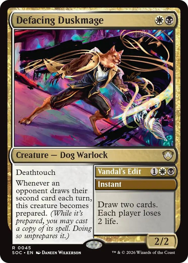 Image for Defacing Duskmage (45) (Commander: Secrets of Strixhaven) - Magic: The Gathering