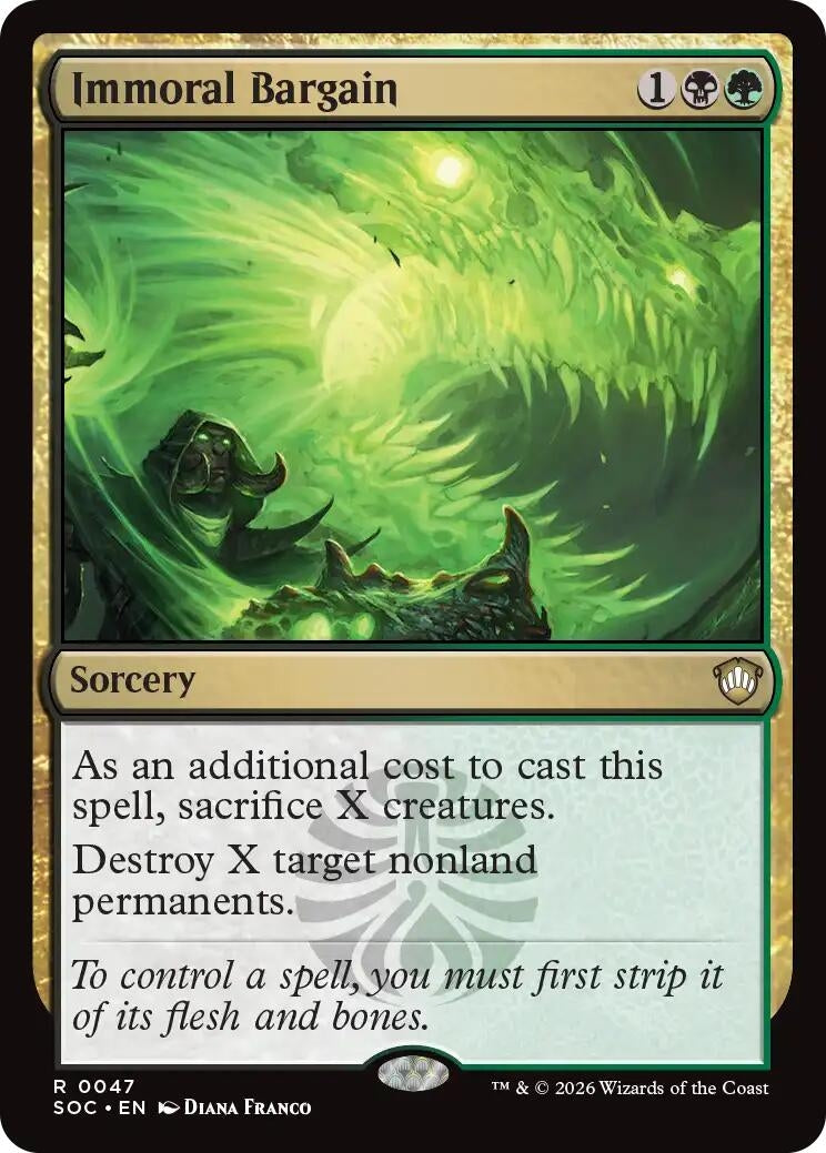 Image for Immoral Bargain (47) (Commander: Secrets of Strixhaven) - Magic: The Gathering
