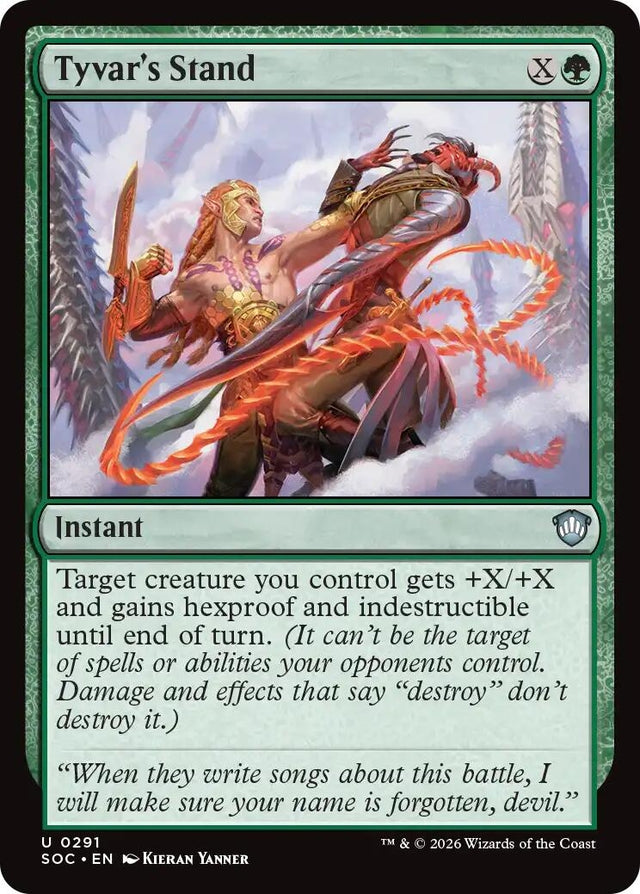 Image for Tyvar's Stand (291) (Commander: Secrets of Strixhaven) - Magic: The Gathering