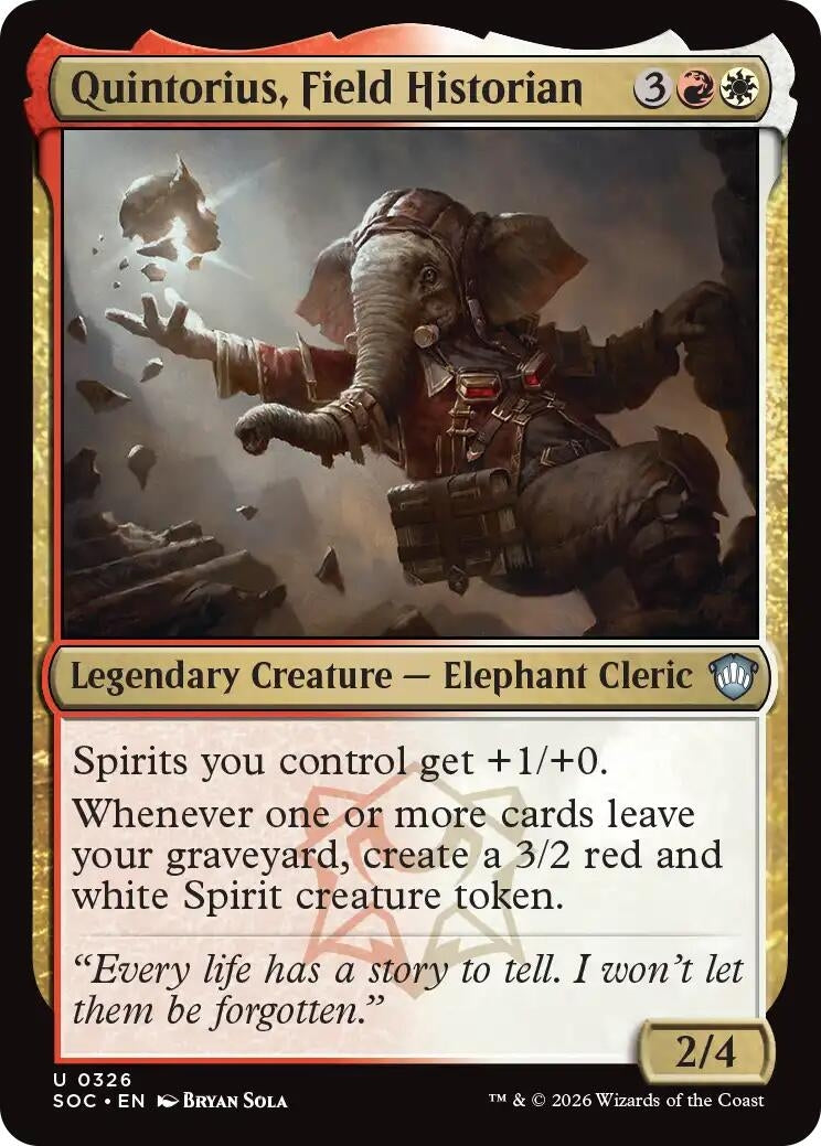 Image for Quintorius, Field Historian (326) (Commander: Secrets of Strixhaven) - Magic: The Gathering