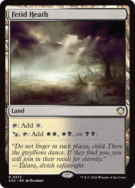Image for Fetid Heath (372) (Commander: Secrets of Strixhaven) - Magic: The Gathering