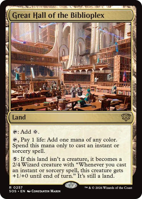 Image for Great Hall of the Biblioplex (257) (Secrets of Strixhaven) - Magic: The Gathering