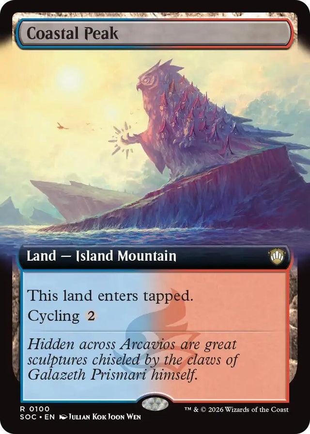Image for Coastal Peak (Extended Art) (100) (Commander: Secrets of Strixhaven) - Magic: The Gathering