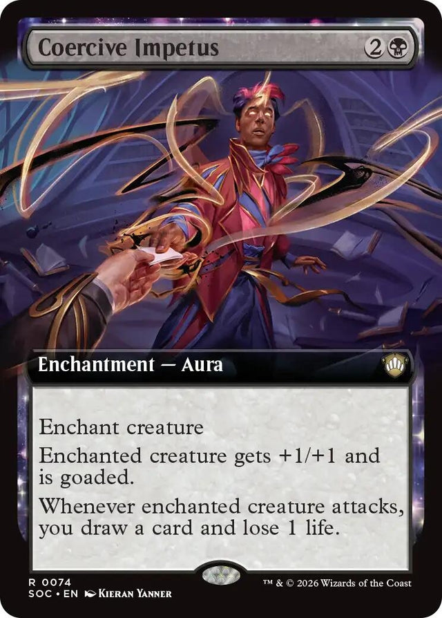 Image for Coercive Impetus (Extended Art) (74) (Commander: Secrets of Strixhaven) - Magic: The Gathering