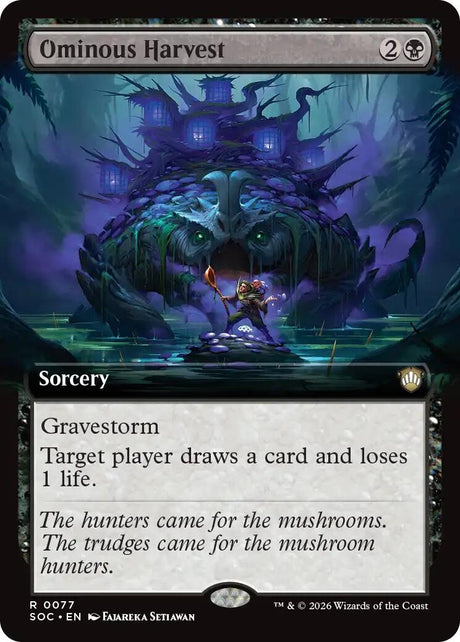 Image for Ominous Harvest (Extended Art) (77) (Commander: Secrets of Strixhaven) - Magic: The Gathering
