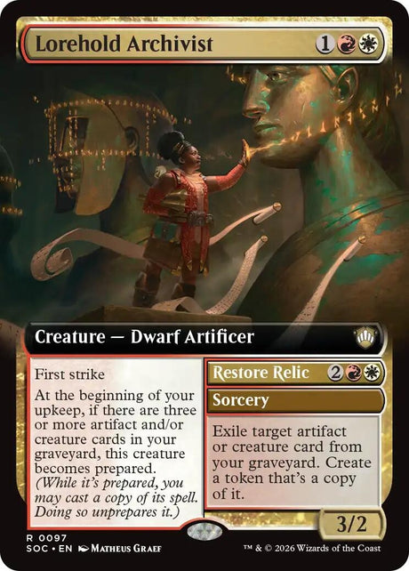 Image for Lorehold Archivist (Extended Art) (97) (Commander: Secrets of Strixhaven) - Magic: The Gathering