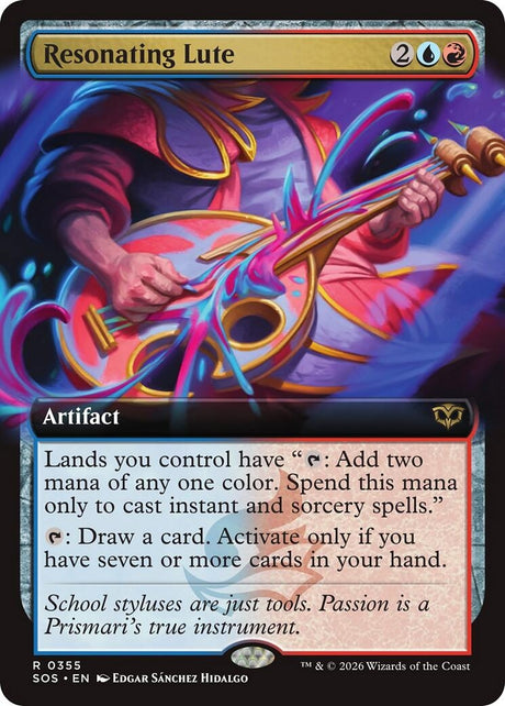 Image for Resonating Lute (Extended Art) (355) (Foil) (Secrets of Strixhaven) - Magic: The Gathering