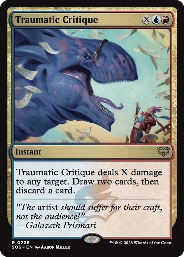 Image for Traumatic Critique (239) (Foil) (Secrets of Strixhaven) - Magic: The Gathering