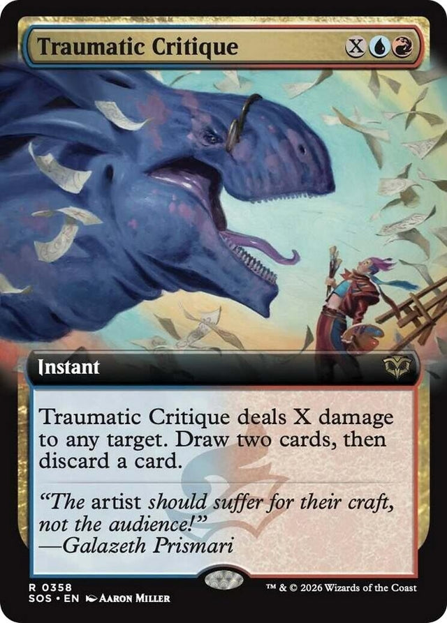 Image for Traumatic Critique (Extended Art) (358) (Foil) (Secrets of Strixhaven) - Magic: The Gathering