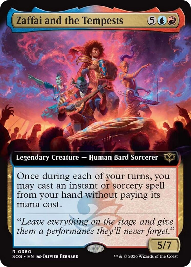 Image for Zaffai and the Tempests (Extended Art) (360) (Foil) (Secrets of Strixhaven) - Magic: The Gathering