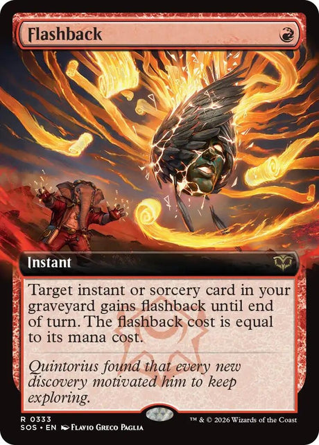 Image for Flashback (Extended Art) (333) (Foil) (Secrets of Strixhaven) - Magic: The Gathering