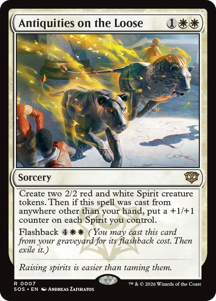 Image for Antiquities on the Loose (7) (Foil) (Secrets of Strixhaven) - Magic: The Gathering