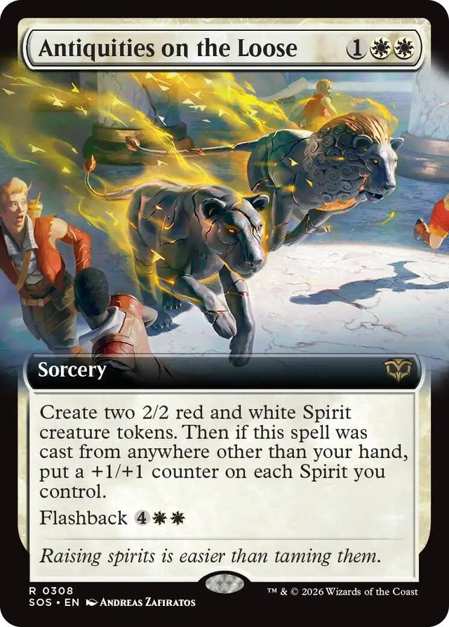 Image for Antiquities on the Loose (Extended Art) (308) (Foil) (Secrets of Strixhaven) - Magic: The Gathering