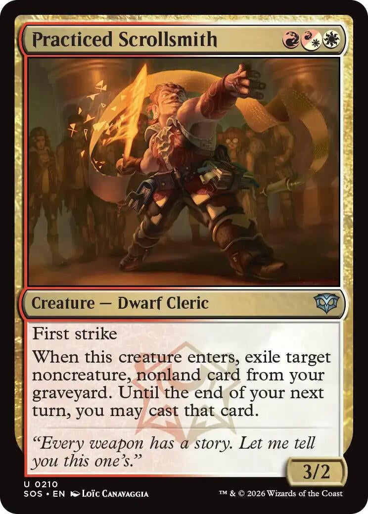 Image for Practiced Scrollsmith (210) (Foil) (Secrets of Strixhaven) - Magic: The Gathering