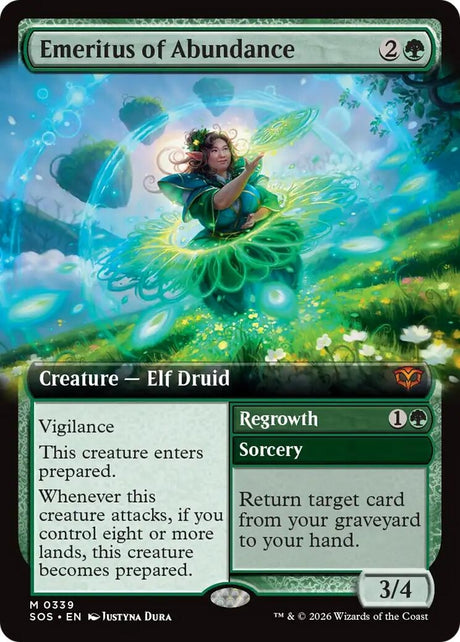 Image for Emeritus of Abundance (Extended Art) (339) (Secrets of Strixhaven) - Magic: The Gathering