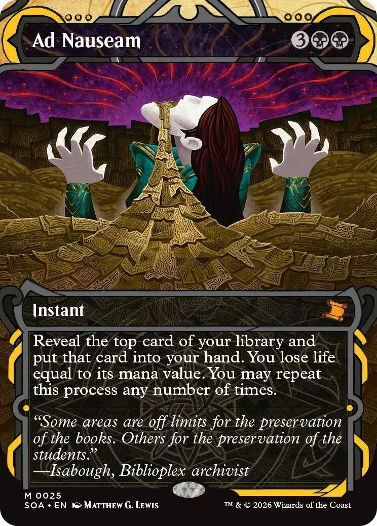 Image for Ad Nauseam (25) (Foil) (Secrets of Strixhaven: Mystical Archive) - Magic: The Gathering