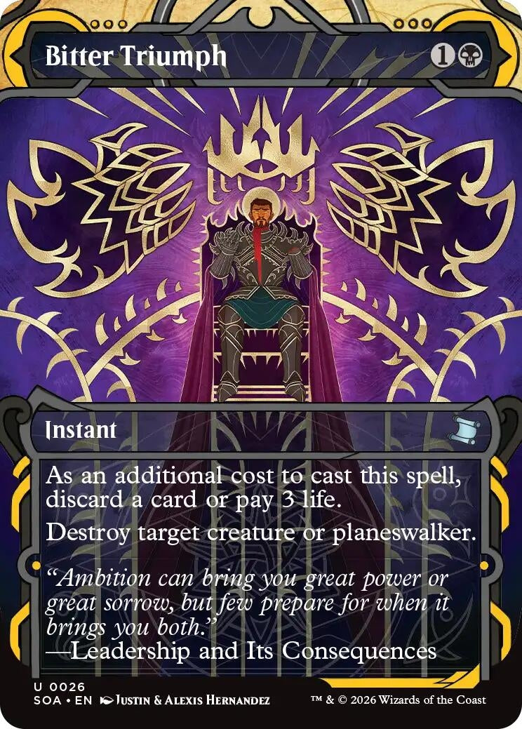 Image for Bitter Triumph (26) (Foil) (Secrets of Strixhaven: Mystical Archive) - Magic: The Gathering