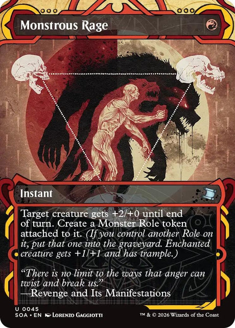 Image for Monstrous Rage (45) (Foil) (Secrets of Strixhaven: Mystical Archive) - Magic: The Gathering