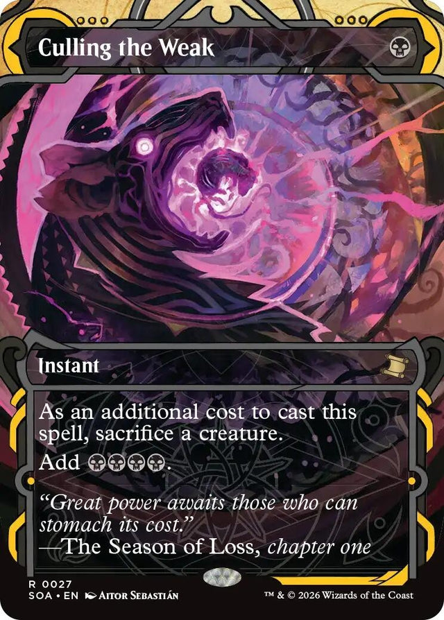 Image for Culling the Weak (27) (Secrets of Strixhaven: Mystical Archive) - Magic: The Gathering