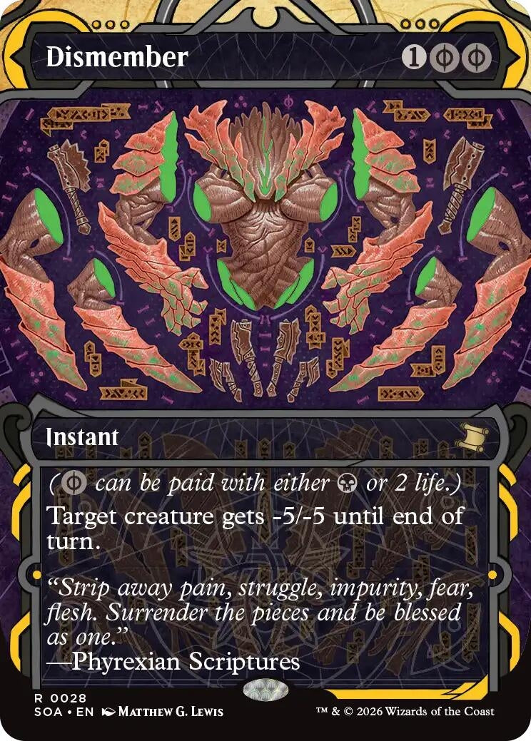 Image for Dismember (28) (Foil) (Secrets of Strixhaven: Mystical Archive) - Magic: The Gathering