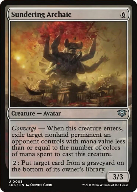 Image for Sundering Archaic (3) (Foil) (Secrets of Strixhaven) - Magic: The Gathering