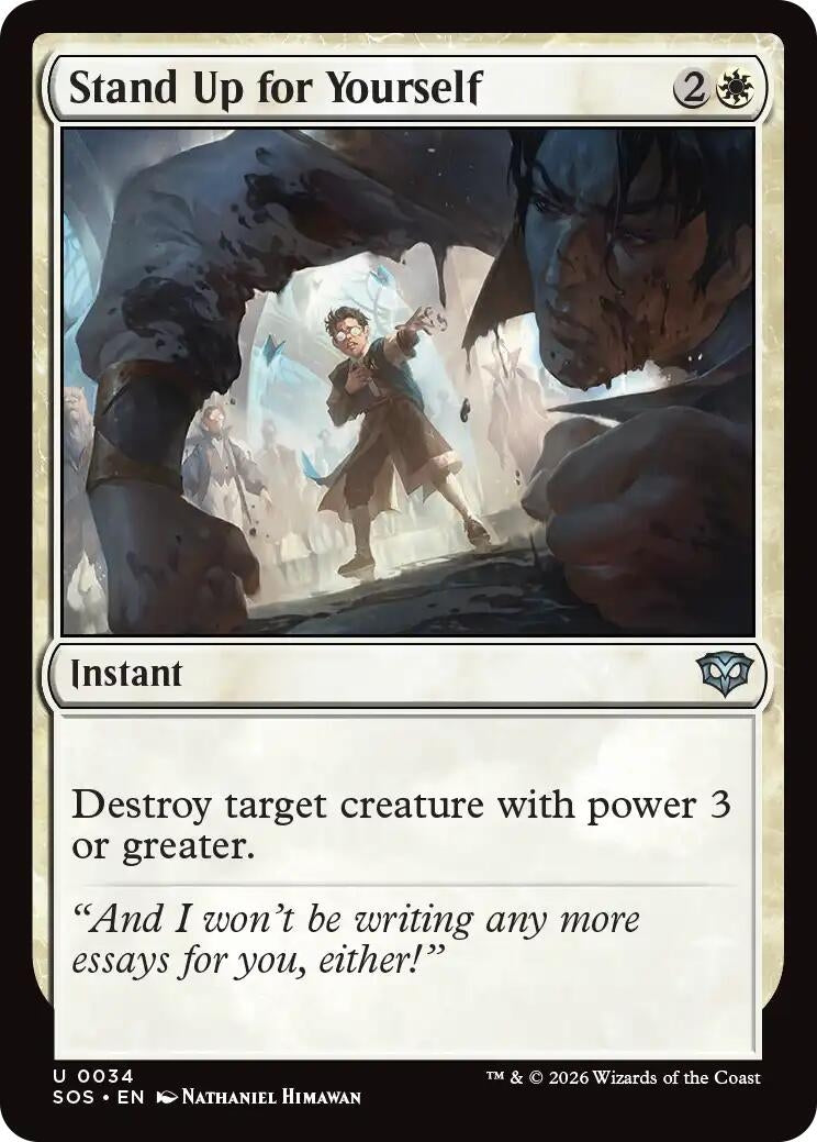 Image for Stand Up for Yourself (34) (Foil) (Secrets of Strixhaven) - Magic: The Gathering