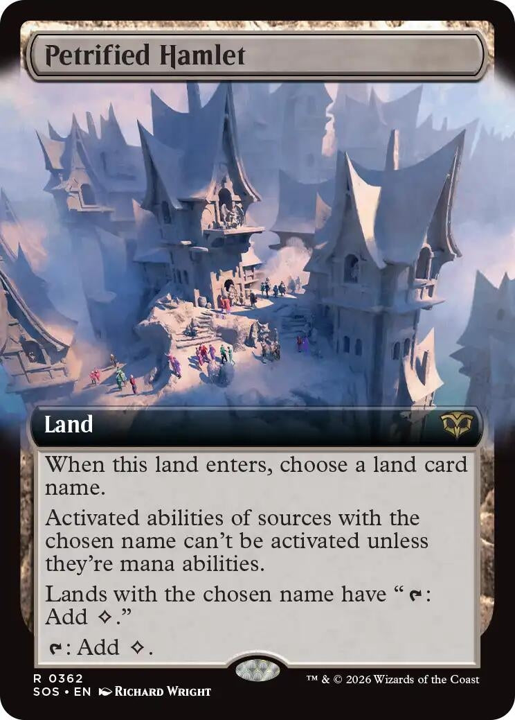 Image for Petrified Hamlet (Extended Art) (362) (Foil) (Secrets of Strixhaven) - Magic: The Gathering