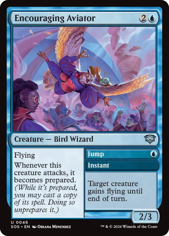 Image for Encouraging Aviator (46) (Foil) (Secrets of Strixhaven) - Magic: The Gathering