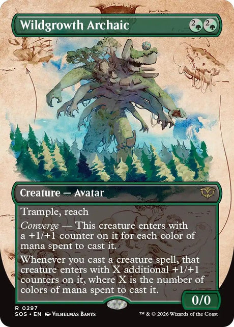 Image for Wildgrowth Archaic (Borderless) (297) (Secrets of Strixhaven) - Magic: The Gathering