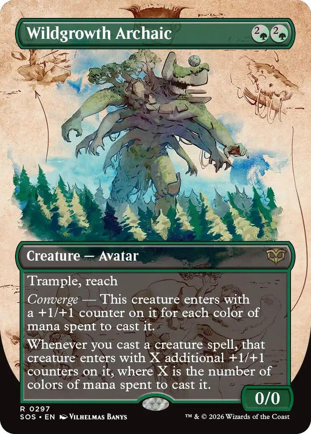 Image for Wildgrowth Archaic (Borderless) (297) (Foil) (Secrets of Strixhaven) - Magic: The Gathering