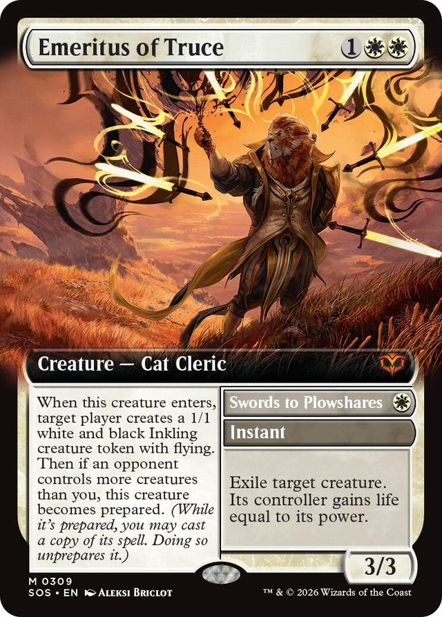 Image for Emeritus of Truce (Extended Art) (309) (Foil) (Secrets of Strixhaven) - Magic: The Gathering