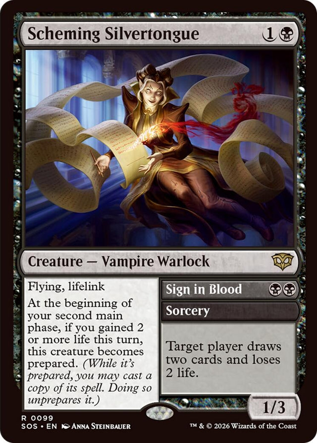 Image for Scheming Silvertongue (99) (Foil) (Secrets of Strixhaven) - Magic: The Gathering