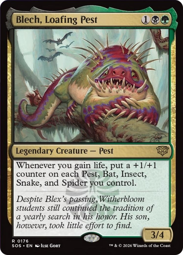 Image for Blech, Loafing Pest (176) (Foil) (Secrets of Strixhaven) - Magic: The Gathering
