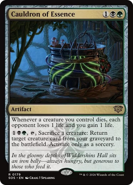 Image for Cauldron of Essence (179) (Foil) (Secrets of Strixhaven) - Magic: The Gathering