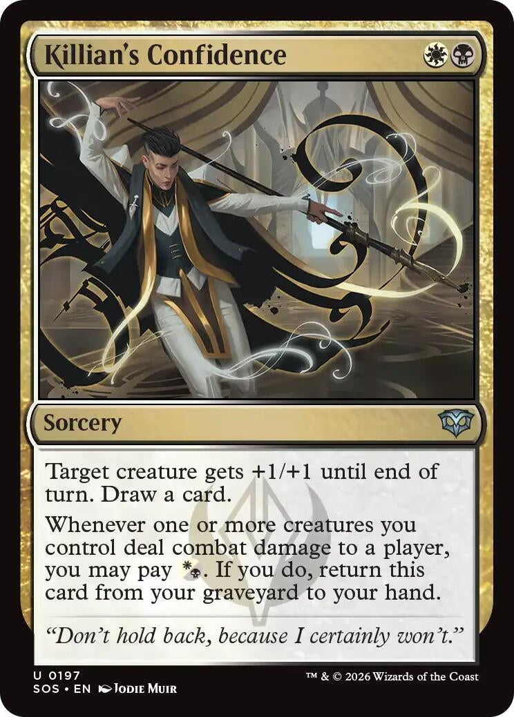 Image for Killian's Confidence (197) (Foil) (Secrets of Strixhaven) - Magic: The Gathering